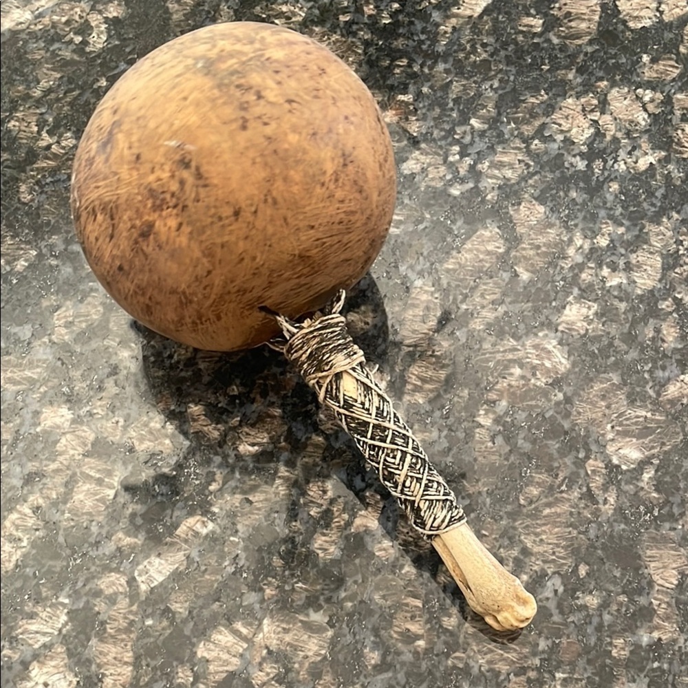 Unique Vintage Rattle in Original condition! 
Handmade piece. OOAK